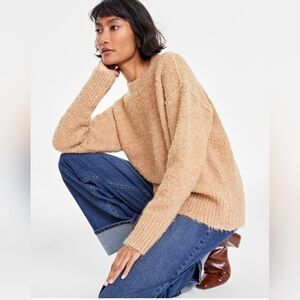 ON 34TH WOMEN'S BOUCLE CREWNECK PULLOVER SWEATER SIZE SMALL & MED  NWT